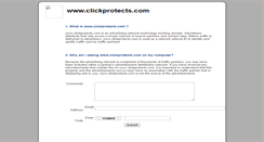 Desktop Screenshot of clickprotects.com