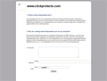 Tablet Screenshot of clickprotects.com